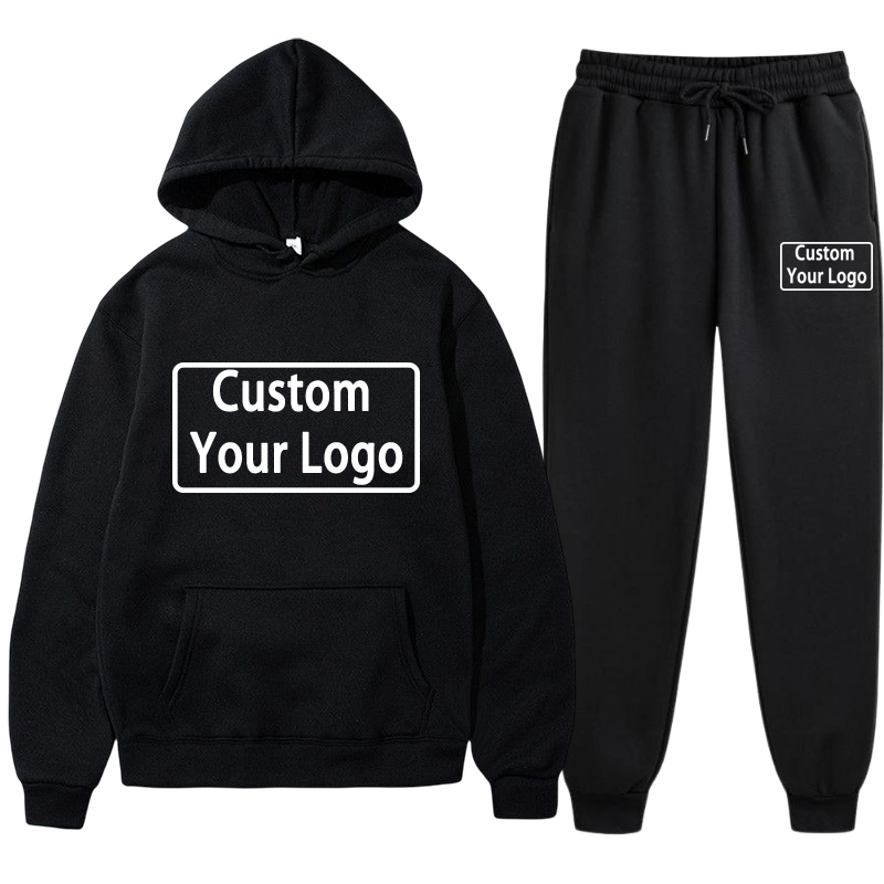 Winter Clothing Women'S - Customize Logo Print Hoodie Sweatpants Set
