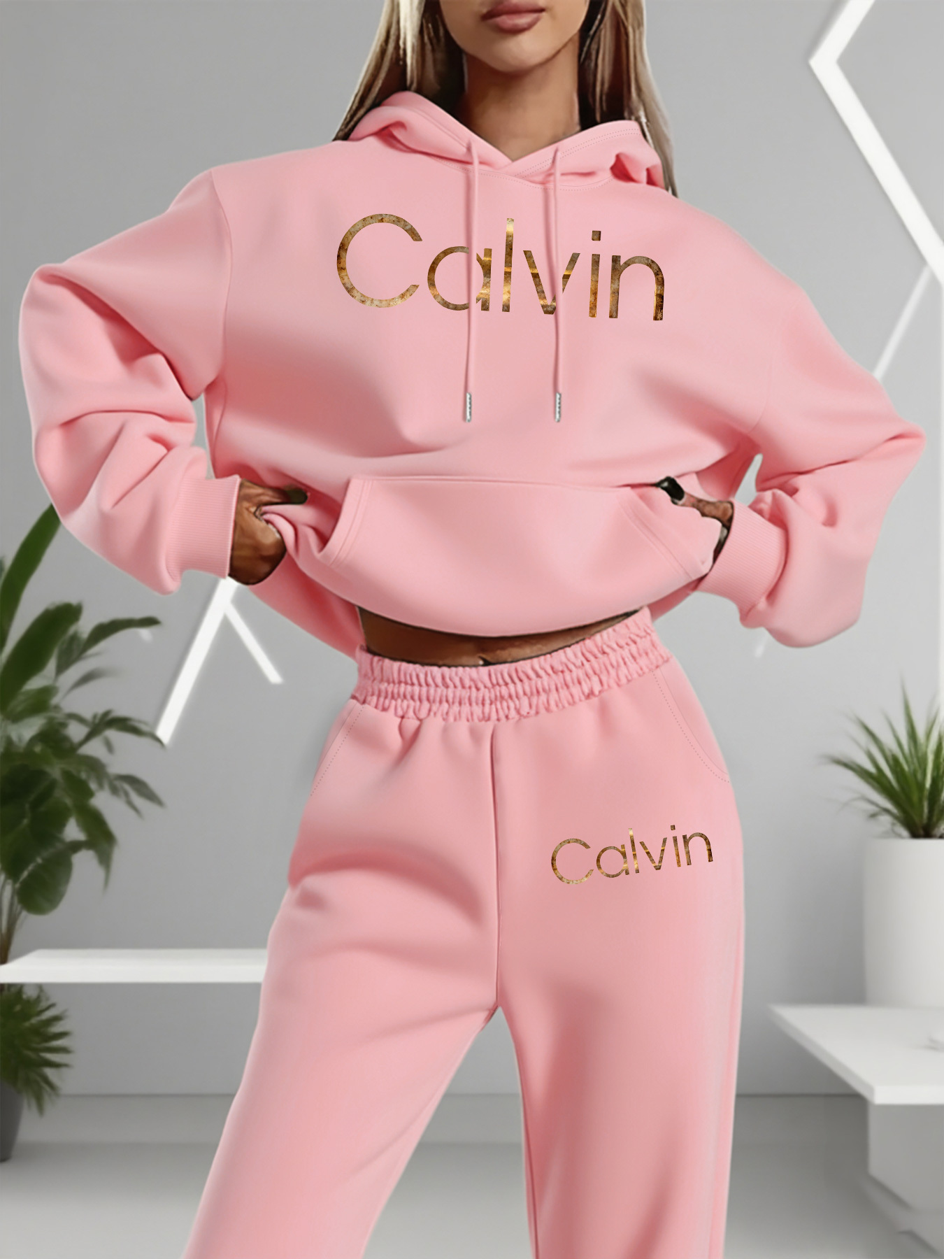 Winter Clothes - Women's fashion pullover and pants set,