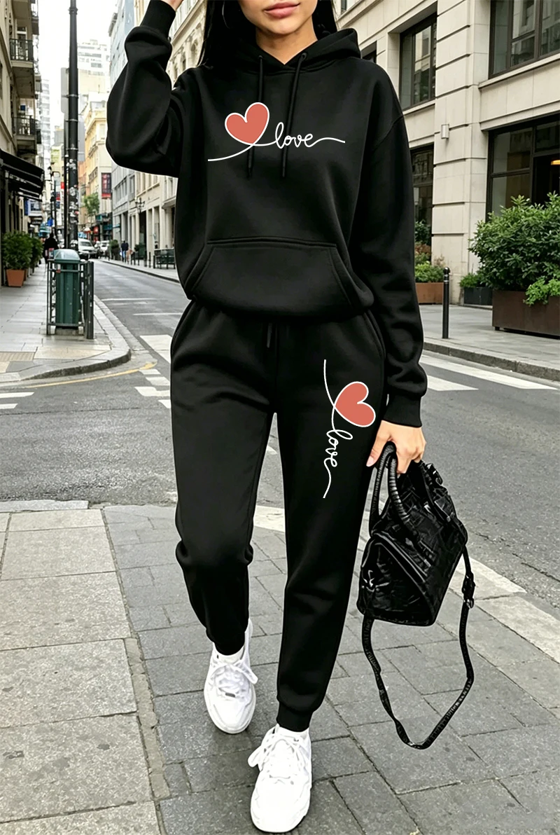 Winter Clothing Women'S - Womens Tracksuit Print Casual Long Sleeves