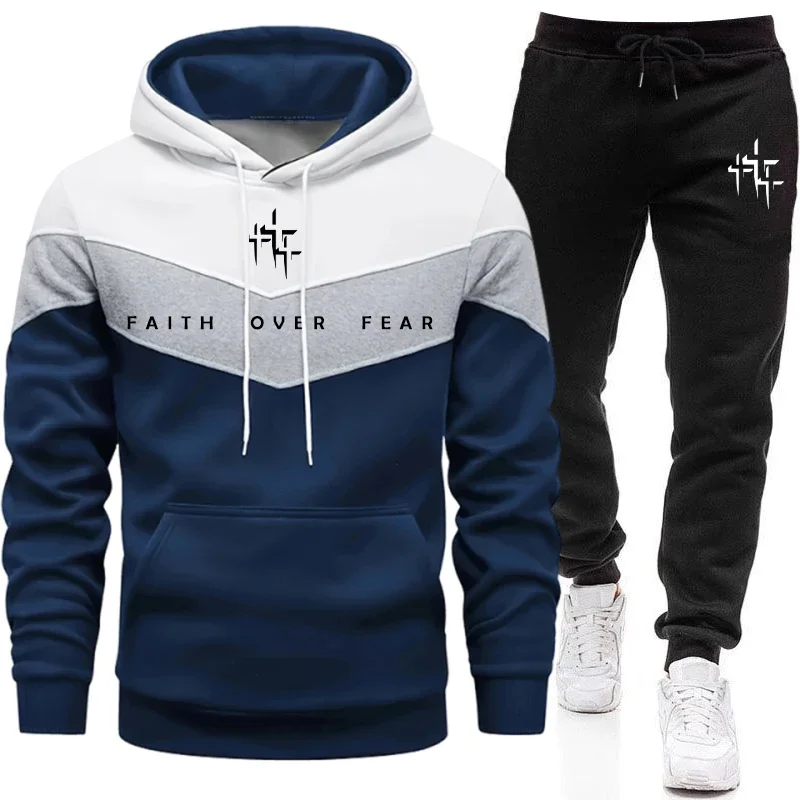 Faith Over Fear Men's Tracksui - Winter Clothes ulasan dan harga