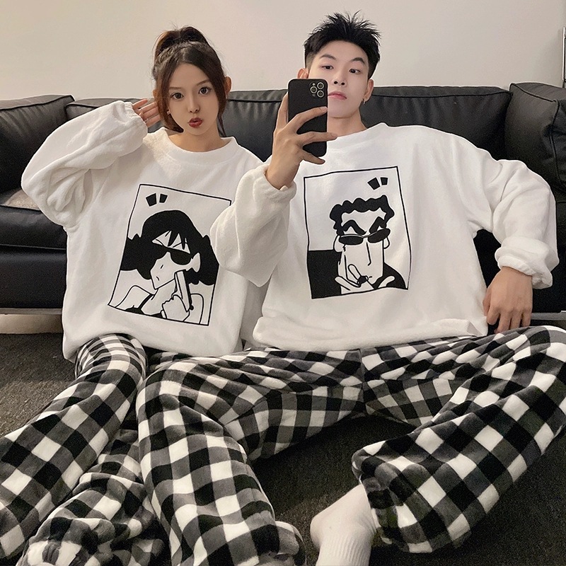 Kawaii Crayon Shin-Chan Couple - Winter Clothing In Japan ulasan dan harga