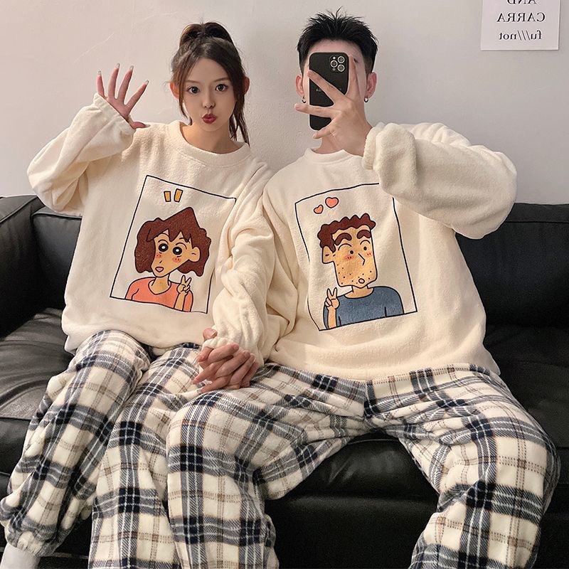 Kawaii Crayon Shin-Chan Couple - Winter Clothing In Japan ulasan dan harga