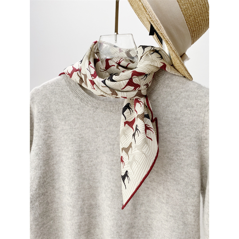 Silk Wool Blend Scarf Women Ha - Winter Clothing Hong Kong ulasan dan harga