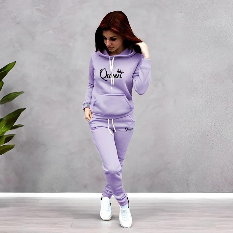 Womens Tracksuit Queen Letter  - Winter Clothing Women'S ulasan dan harga
