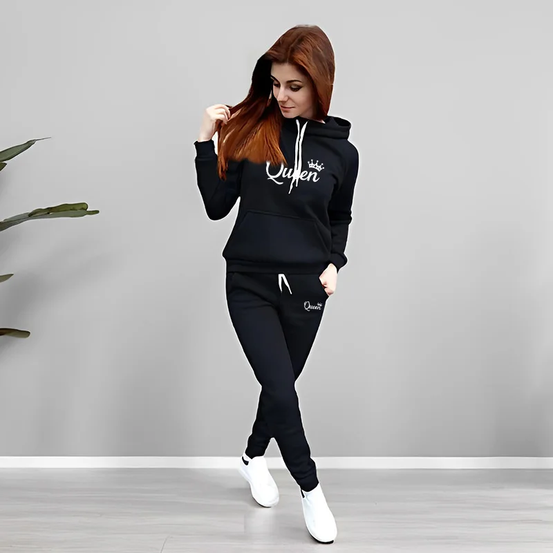 Womens Tracksuit Queen Letter  - Winter Clothing Women'S ulasan dan harga