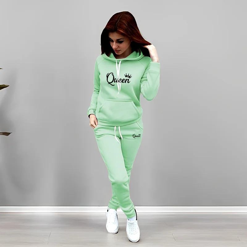 Womens Tracksuit Queen Letter  - Winter Clothing Women'S ulasan dan harga