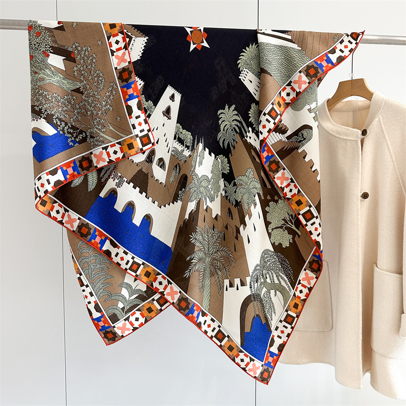 Wool Silk Scarf Women Cashmere - Winter Clothing Hong Kong ulasan dan harga