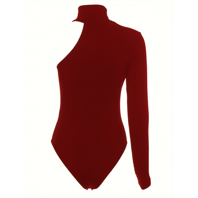 Solid Asymmetric One Shoulder  - Winter Clothing Women'S ulasan dan harga