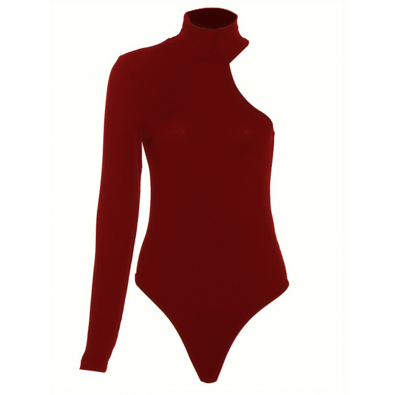 Solid Asymmetric One Shoulder  - Winter Clothing Women'S ulasan dan harga