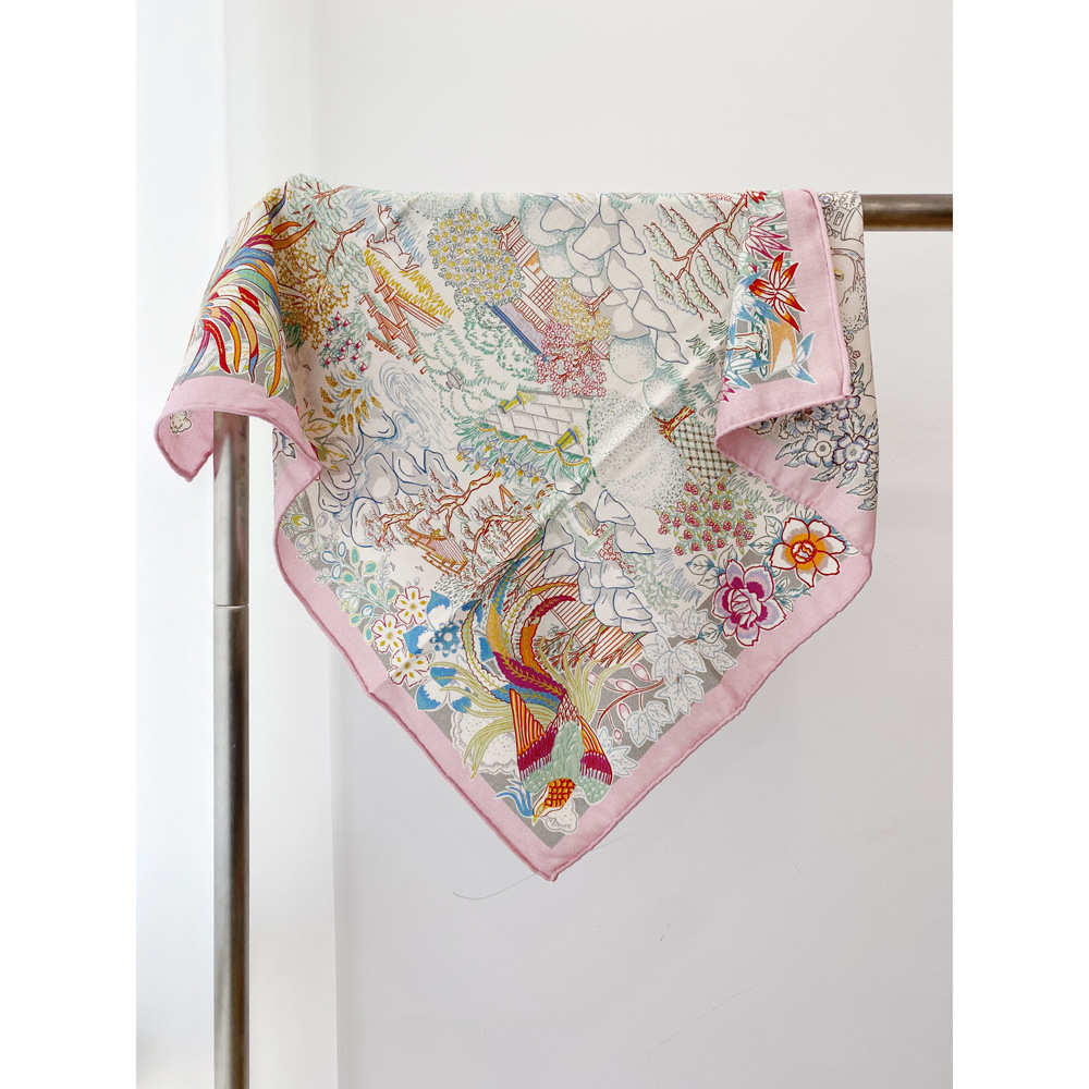 Double Face Scarf Women Silk W - Winter Clothing Hong Kong ulasan dan harga