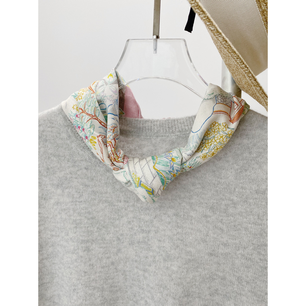 Double Face Scarf Women Silk W - Winter Clothing Hong Kong ulasan dan harga