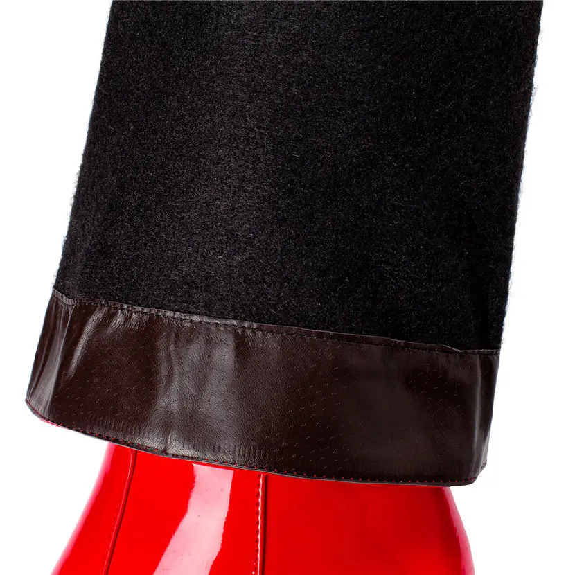 Red White Patent Leather Women - Winter Clothing Women'S ulasan dan harga