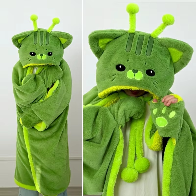 Cartoon Cute Alien Cat Hooded  - Winter Clothing Girls ulasan dan harga