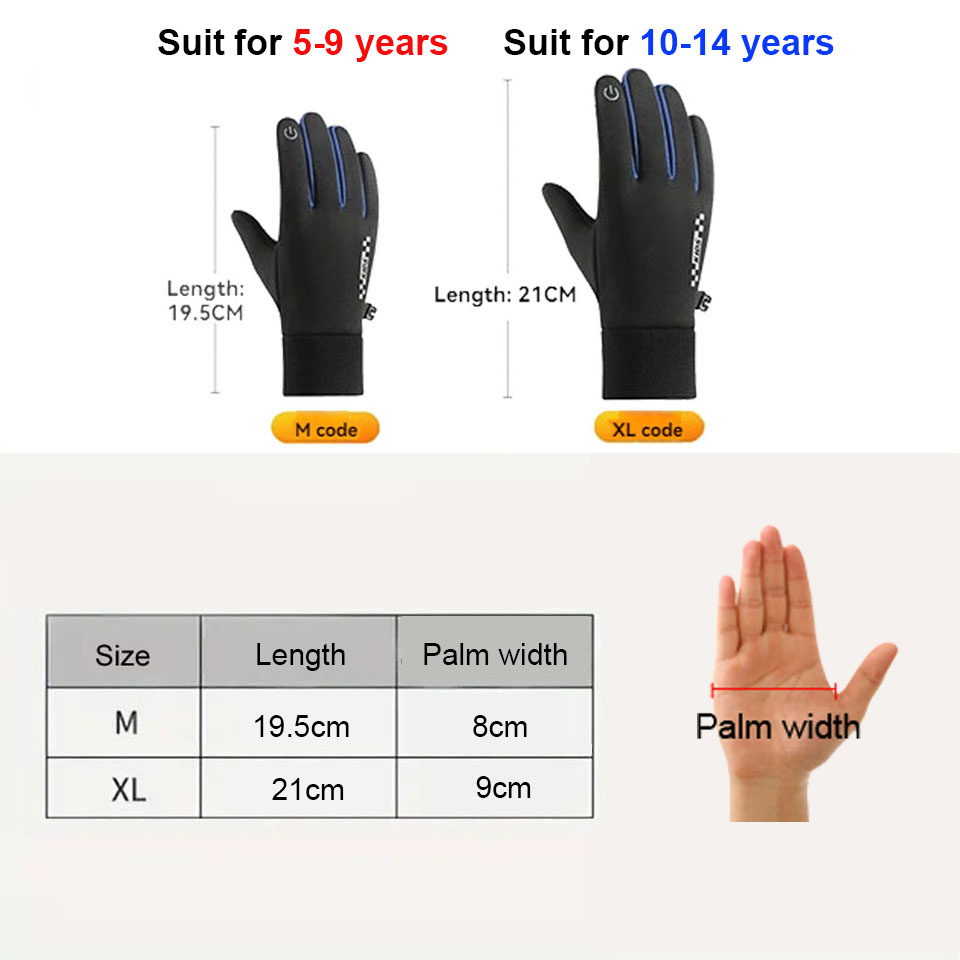 GTUBIKE Children's Gloves Touc - Waterproof Mitten Ski ulasan dan harga