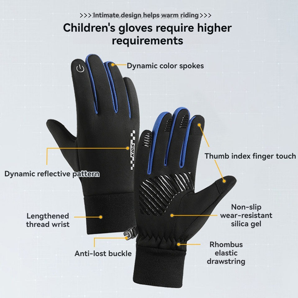 GTUBIKE Children's Gloves Touc - Waterproof Mitten Ski ulasan dan harga