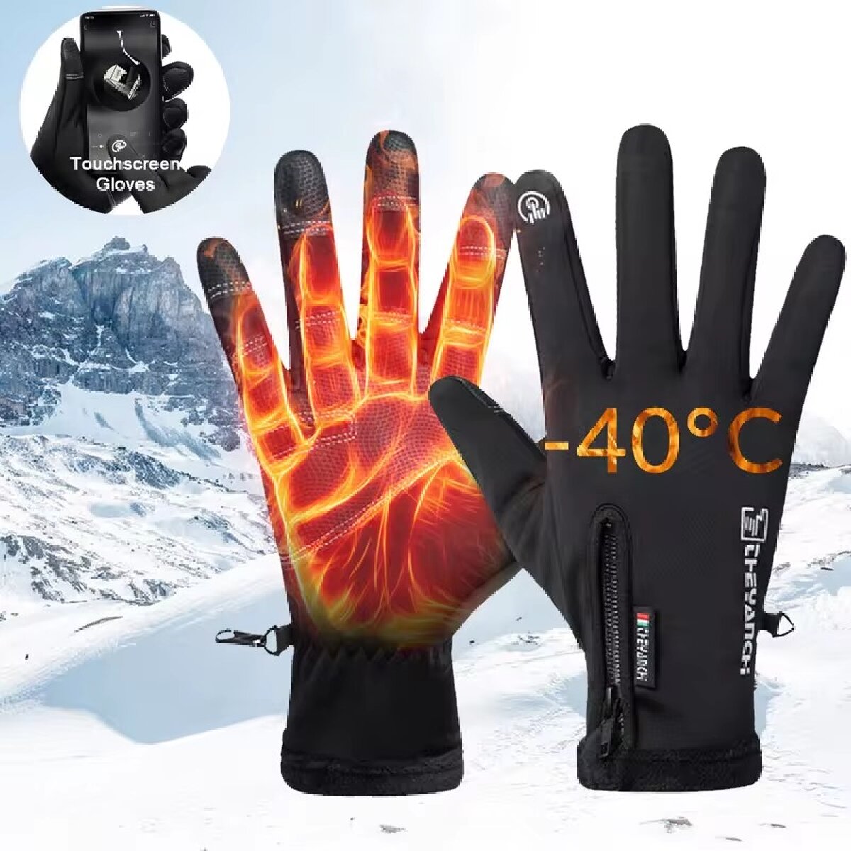 Winter Gloves Waterproof Therm - Waterproof Mitten Ski ulasan dan harga