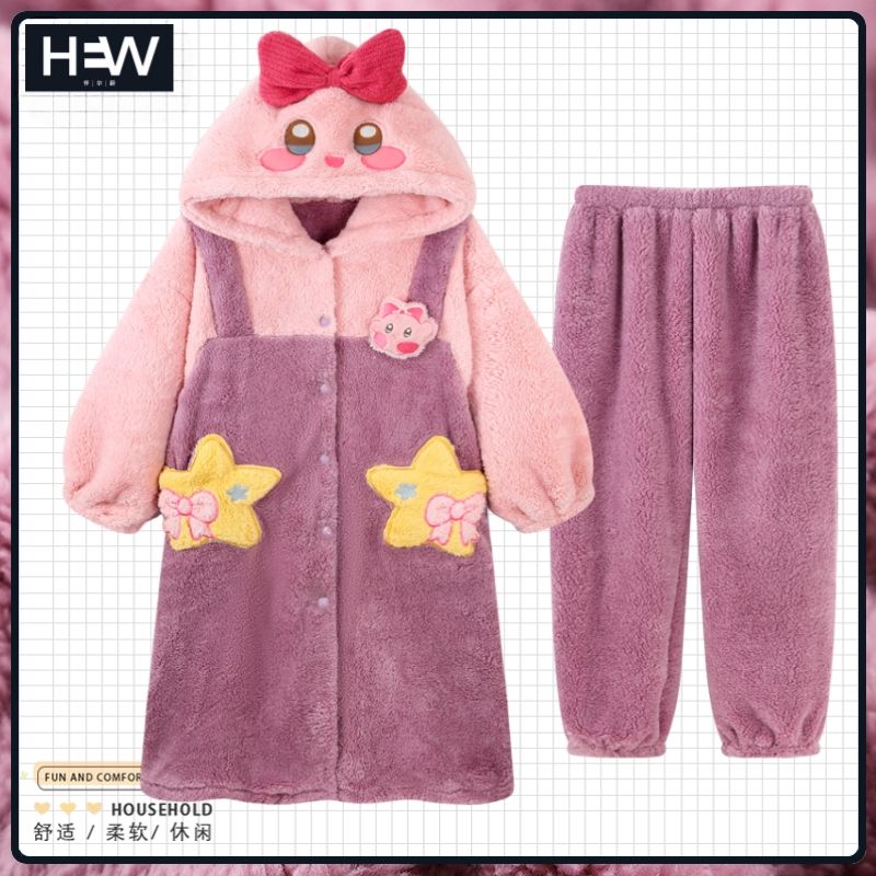 Women's Cartoon Coral Velvet P - Winter Clothing Girls ulasan dan harga